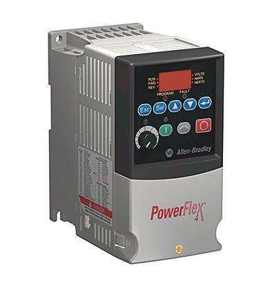 Allen-Bradley 22A-D2P3N104 PowerFlex 4 AC Drive, 480VAC, 3PH, 2,3 A, 0,75 KW, 1 HP, velikost okvirja A, IP20 (odprt)